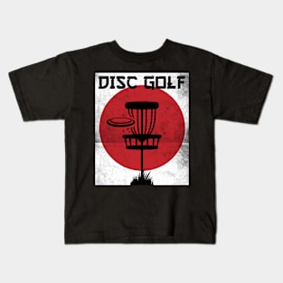 Cool Japanese Disc Golf Design T-Shirt Kids T-Shirt